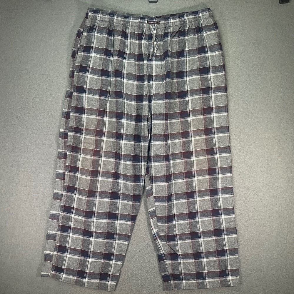 Andrew‎ Scott Plaid Flannel Pajama Pants Mens 3XL Gray Cotton Lounge Sleepwear